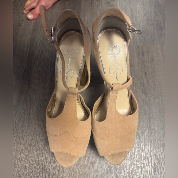 Jessica Simpson Dany Suede Tan Platform Heels - Picture 5 of 10